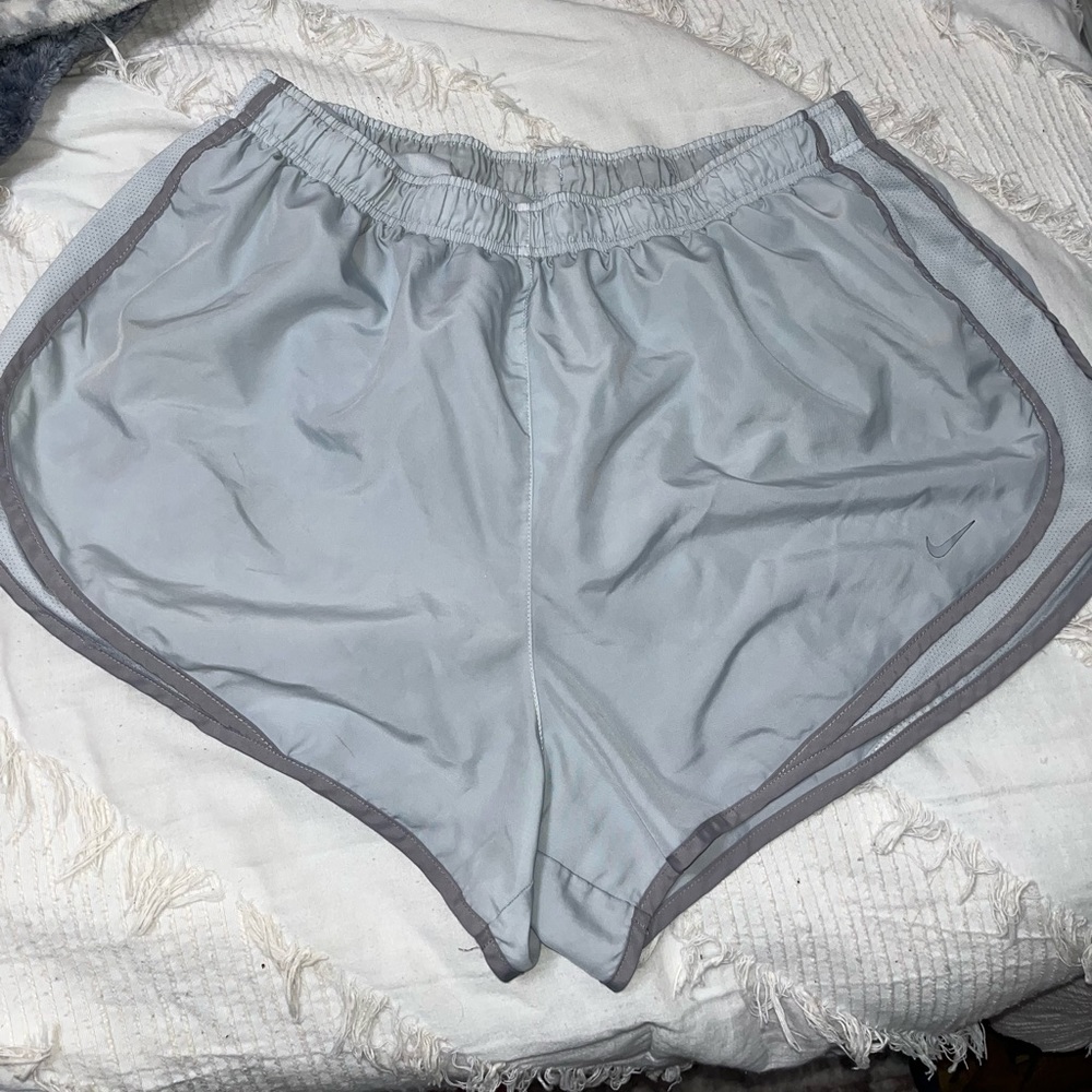 Nike light grey/ off white shorts